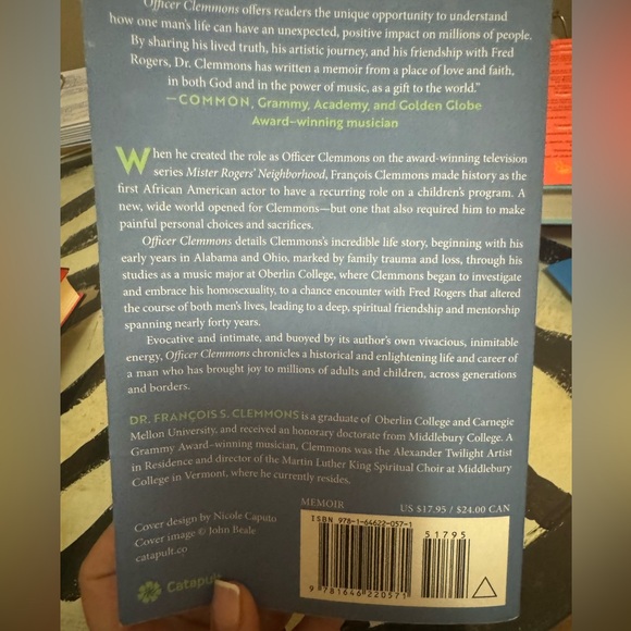Officer Clemmons a Memoir, biography, police officer on Mr. Rogers, paperback - Picture 6 of 7